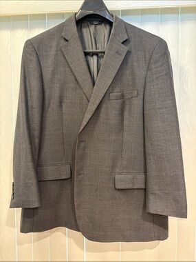 Pronto Uomo Gray Classic Single-Breasted Suit Jacket